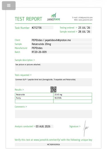 Certificado de analisis CoA 14
