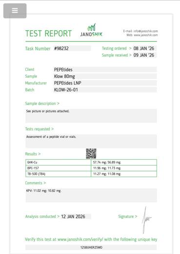 Certificado de analisis CoA 21