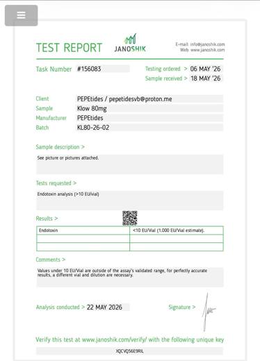 Certificado de analisis CoA 25