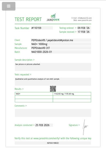 Certificado de analisis CoA 29