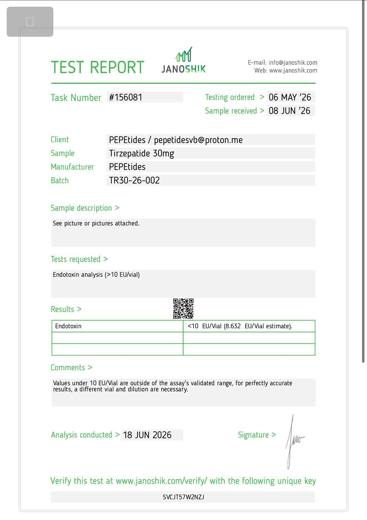 Certificado de analisis CoA 32