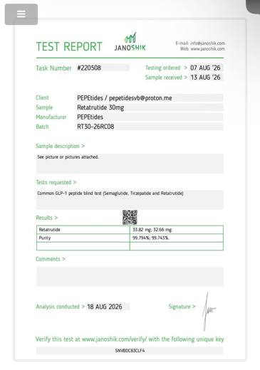 Certificado de analisis CoA 36