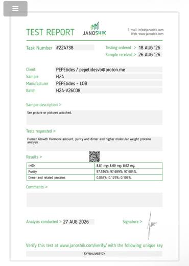 Certificado de analisis CoA 46