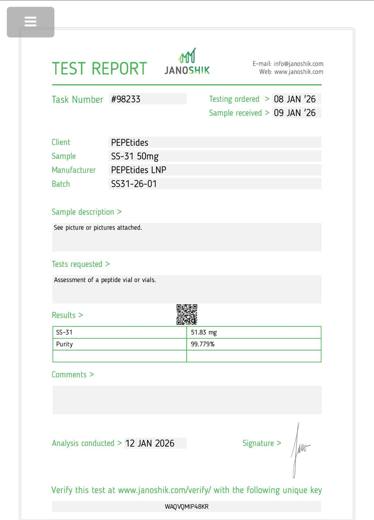 Certificado de analisis CoA 47