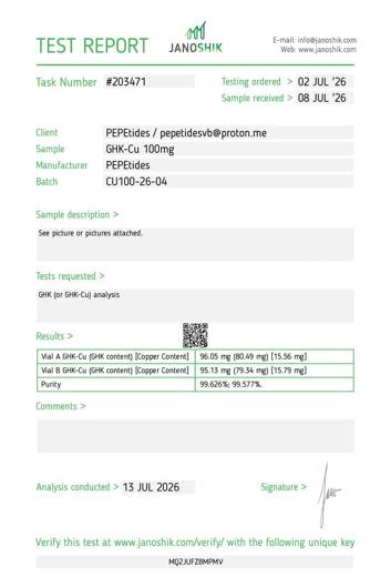 Certificado de analisis CoA 62