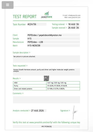 Certificado de analisis CoA 64